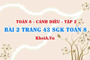 Bài 2 trang 43 Toán 8 Cánh Diều Tập 2